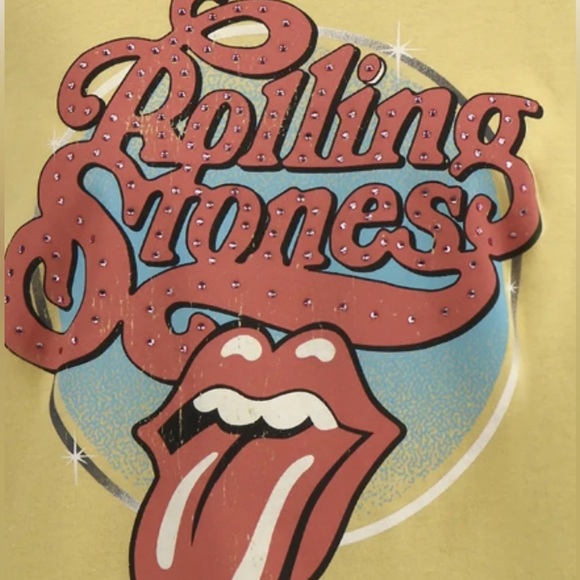 NWT Women’s Rolling Stones Rhinestone Embellished Graphic Tee T-Shirt - Picture 4 of 4